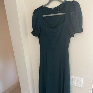 Green Shoulder Dress